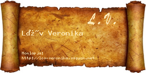 Löv Veronika névjegykártya